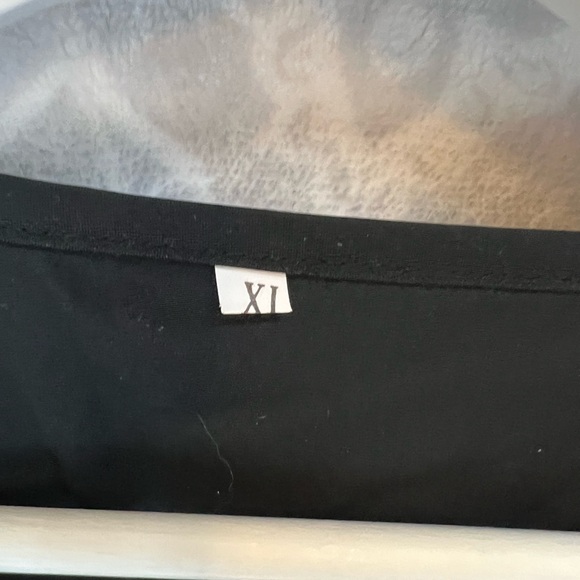 SEXY LONG SLEEVE BLACK TUNIC LIGHT ZIPPER DETAIL XL EUC TOP SHIRT - Picture 7 of 11